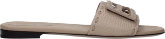 Fendi Damess Sandalen En Klompen Leer Grijs/Taupe