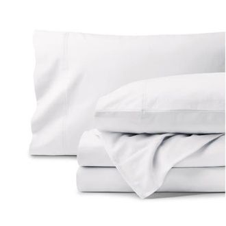 Bare Home 100% Organic Cotton Flannel Sheet Set in White at Nordstrom, Size California King