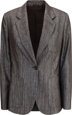Brunello Cucinelli Brunello Cucinelli Womens Textured Blazer - Grey - Size EU 36 (Womens)