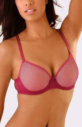 Lascana Invisible T-Shirt Bra in Red at Nordstrom, Size 34Dd
