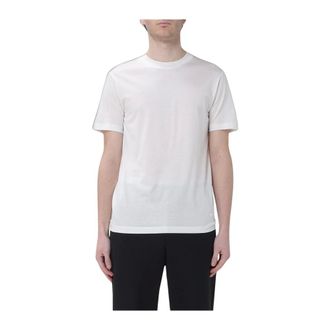Emporio Armani Tops, Heren, Wit, 3Xl, Natuurlijk T-shirt met ronde hals en korte mouwen