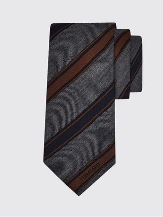 Ferragamo Classic Silk Tie with a Two-Tone Stripe Jacquard