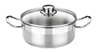 Bra Cazuela Bra Profesional 26cm Acero Inoxidable 18/10 Con Tapa De Cristal