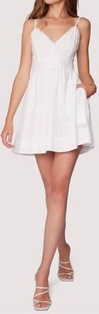 Lost + Wander Alamour Sleeveless Mini Dress In Off White