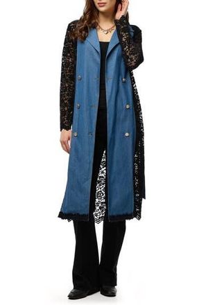 Saachi Lace Trim Denim Topper at Nordstrom Rack