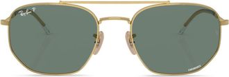 Ray-Ban tinted-lenses double-bridge sunglasses - unisex - glass/Steel - 54 - Gold