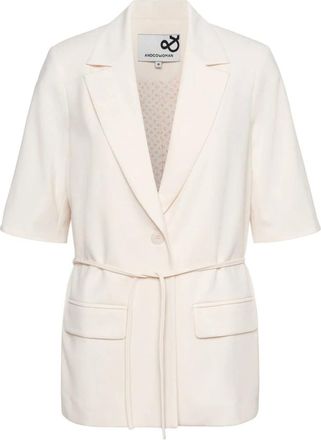 &Co Woman Jassen, Dames, Beige, S, Leer, Gina Blazer