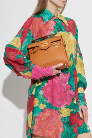 Balmain Handbag B-Buzz 23, Womens, Brown