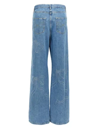 Mach & Mach Rhinestone-Embellished Jeans - Blue