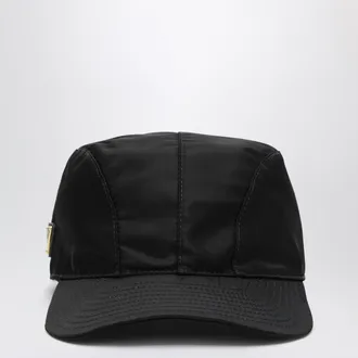 Prada Berretto con visiera in Re-Nylon nero