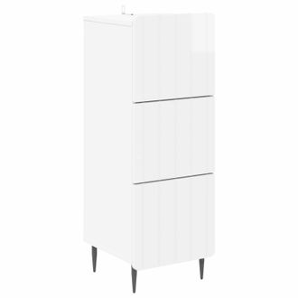 vidaXL Cajonera 33 X 34,5 X 92 Cm Madera De Ingenier&iacute;a Brillante Vidaxl