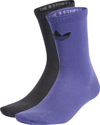 adidas Crew Socks 2 Pairs Grey Purple IL9608