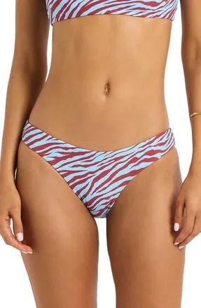 Bond-Eye Siara Bikini Bottoms in Blue Zebra Ruby at Nordstrom, Size X-Small/small