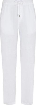 Vilebrequin Pacha Linen Pants - Heren - Slim Fit Broeken - Wit - M - Linnen - Broeken