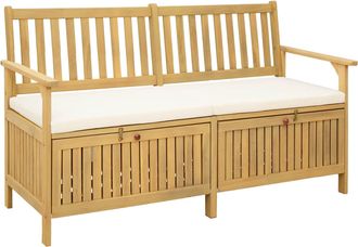 vidaXL Banco De Almacenamiento 2 -seater 148 X 63 X 84 Cm Rectangular Vidaxl