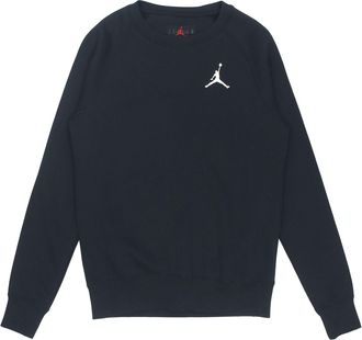Nike Jordan Mens Air Jordan Logo Embroidered Sports Round Neck Pullover Black BQ2941-010