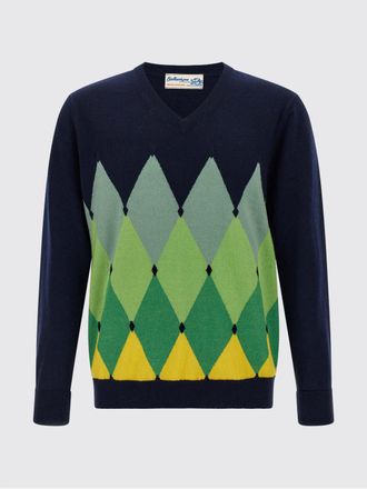 Ballantyne Maglia a v in cashmere a rombi Ballantyne