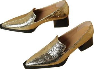 Generic JCVBN Women Light Weight Stylish Elegant Black Square Heel Shoes Lady Casual Office Party Shoes