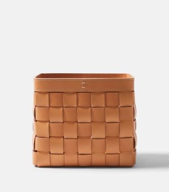 Giobagnara Cesto Mondina Small in pelle intrecciata