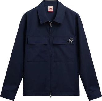 Kappa Giovani Gridd Jacket - Heren - Zomerjassen - Blauw - M - Wol - Jassen