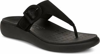 Vionic WomenS Activate Recovery Sandal In Black Suede