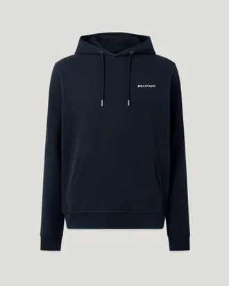 Belstaff Felpa Con Cappuccio Border Uomo Pile Di Cotone Inchiostro Scuro 2xl