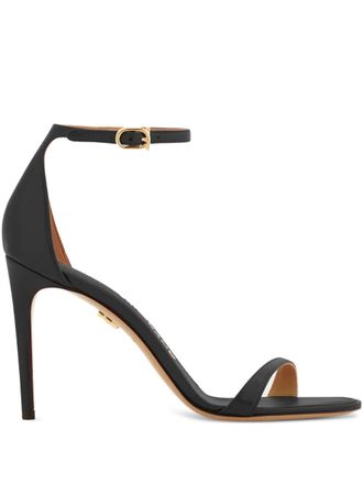 Ferragamo 90mm strappy stiletto sandals - women - Goat Skin/Lambskin/Calf Leather - 10.5C - Black