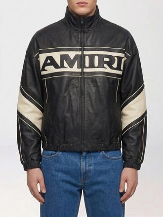 Amiri Giacca in pelle con logo