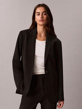 Calvin Klein Blazer Cl&aacute;sico De Sarga Suave