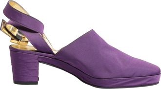 Dolce & Gabbana Purple Suede Sandals Womens Shoes