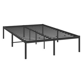 Berkfield Home Metal Bed Frame Black 135x190 cm Double