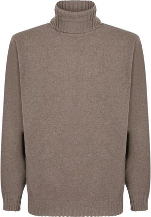 Dell'Oglio Turtleneck Trui - Heren - Coltruien - Beige - L - Wol - Truien & Vesten