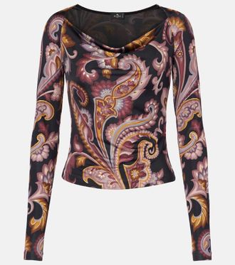 Etro Paisley jersey top