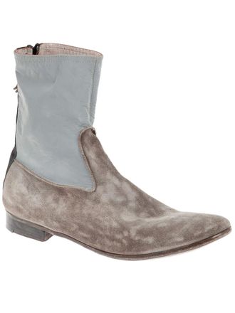 Premiata Washed suede boot - Grey