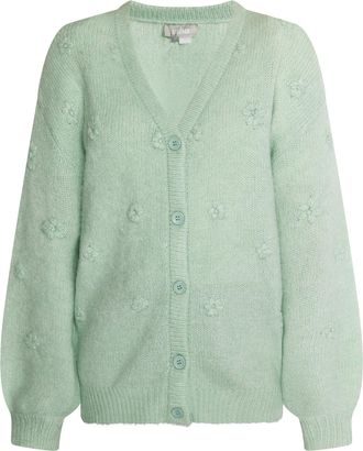 Usha Gebreid vest Dames Mintgroen gem&ecirc;leerd