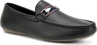 Unze Men ALDITH Soft Buckle Detail Moccasins UK Size 6-11 Black
