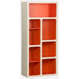 Sweeek Libreria organica in legno bicolore con 8 scomparti