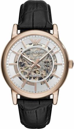 Emporio Armani Ar 60007 Horloge - Heren - Horloges - Roze - ONE Size - Leer - Accessoires