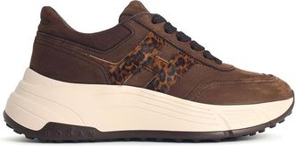 Hogan hi-fi brown suede sneakers