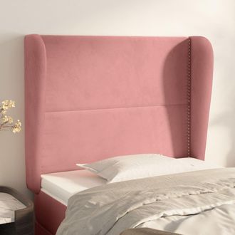 vidaXL Cabecero Con Orejas De Terciopelo Rosa 103x23x118/128 Cm Vidaxl
