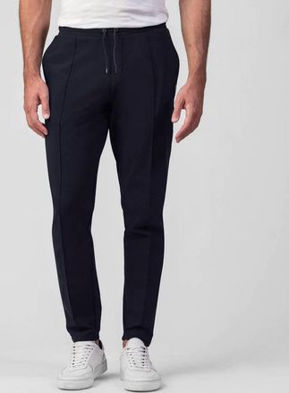 Ron Dorff Classic Fit Straight Leg City Pants In Navy