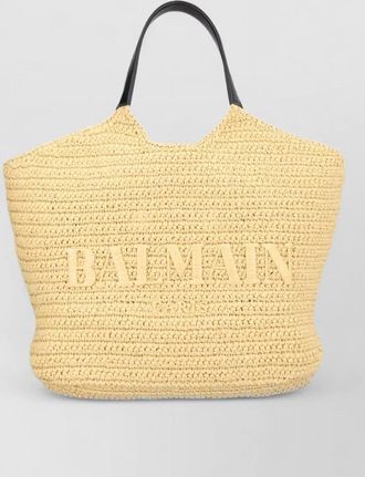 Balmain na large crochet beach bag
