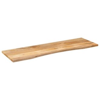 Berkfield Home Desk Top with Curve 160x50x2.5 cm Solid Wood Rough Mango in Brown