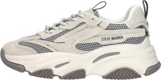 Steve Madden Possession Sneaker - Dames - Sneakers - Grijs - 39 EU - Polyester - Schoenen