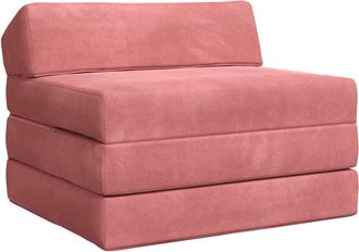 vidaXL Sof&aacute; Cama Plegable Rosa 200 X 70 X 10 Cm Terciopelo Vidaxl