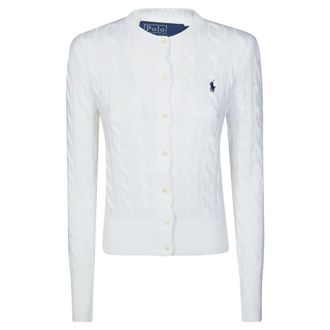 Polo Ralph Lauren Truien & Vesten, Dames, Wit, XS, Cardigan Treccia