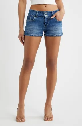 YMI Flap Pocket Denim Shorts in Dark Blue at Nordstrom, Size 13