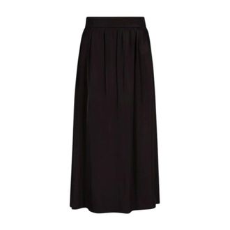 A|X Armani Exchange Midi Skirts, female, Black, Size: 2XS Elasticized Midi Skirt