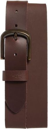 AllSaints 38mm Washed Leather Belt in Bitter Brown /Nickel 200 at Nordstrom Rack, Size 34