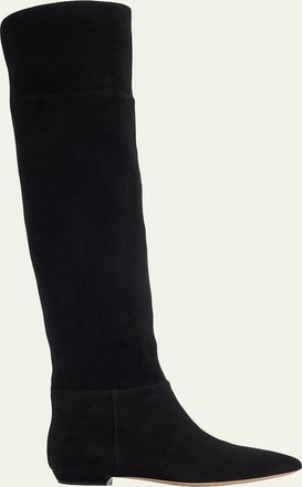 Gianvito Rossi Suede Over-The-Knee Boots